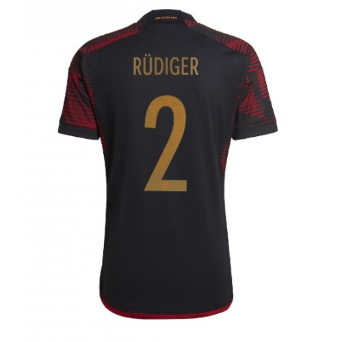 Tyskland Antonio Rudiger #2 Replika Udebanetrøje VM 2022 Kortærmet